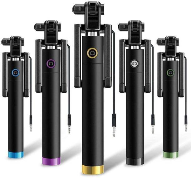 STRIPLING UNIVERSAL WIRED HANDHELD MONOPOD FOR PHONE HOLDER OR PHOTOGRAPHY VIDEO RECORDING YOUTUBE REELS & CAPUTURE EVERY SPECIAL MOMENT Cable Selfie Stick