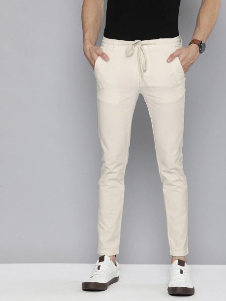 Buy Ho Bindaass Men Khakhi Solid Pure Cotton Slim Fit Trousers Online at  Best Prices in India  JioMart