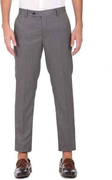 ARROW Tapered Men Grey Trousers