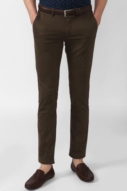 JDC Casual Solid Trouser  Brown  JDC Store Online Shopping