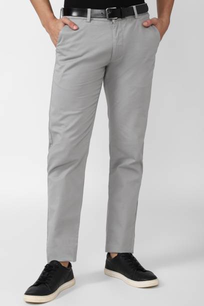 PETER ENGLAND Skinny Fit Men Silver Trousers