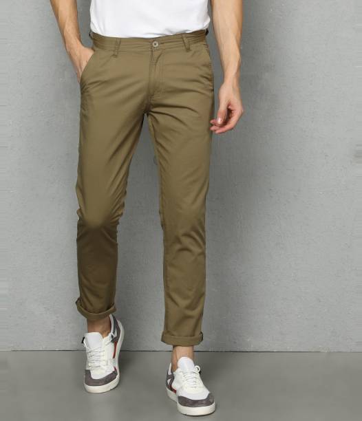METRONAUT Regular Fit Men Pure Cotton Brown Trousers