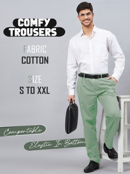 Buy ARROW SPORT Mens Slim Fit Cotton Spandex Trousers  Shoppers Stop