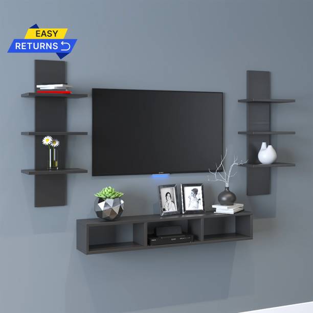 Furnifry Wooden TV Entertainment Unit/TV Cabinet for Wall/Set Top Box Holder for Home/ Engineered Wood TV Entertainment Unit