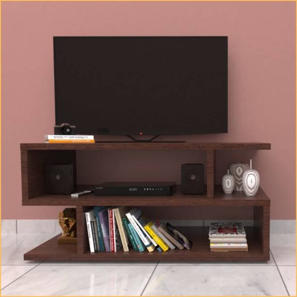 Balensia Engineered Wood S-Shape TV Entertainment Unit/Set Top Box Stand for Living Room Engineered Wood TV Entertainment Unit
