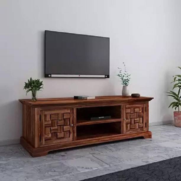 FURINNO Solid Wood TV Entertainment Unit
