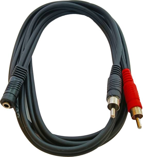 DazzelOn TV-out Cable 3.5mm Stereo Female to 2 RCA Mal...