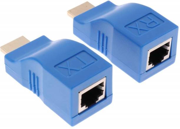 TERABYTE  TV-out Cable HDMI Extender to RJ45 Over Cat 5e/6 Network LAN Ethernet Adapter 3D HDMI Adapter