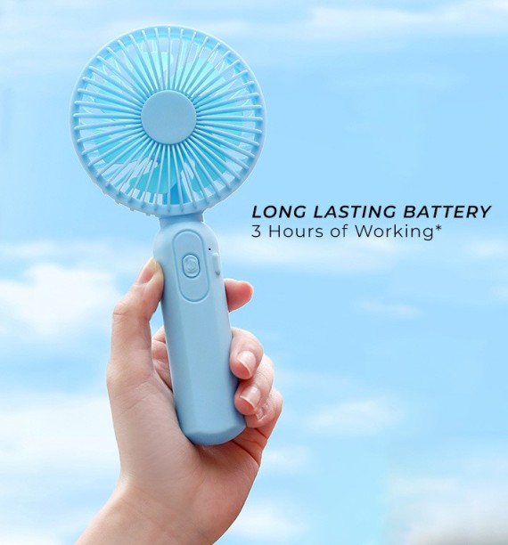 MANLI Mini Handheld Fan 5 Speed Settings for Office Home Room Outdoor Traveling Camping Small Personal Portable Desk Fan with 2000mAh USB Rechargeable Battery 2-8 Hours Working Time 