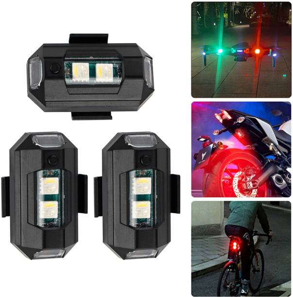 MOOZMOB Aircraft Light for Drones Helmets Bike Cars with 7 Colors + Flashing Modes Small Multicolor LED Light for Helmets Strobe LED Light (Pack of 3) Led Light