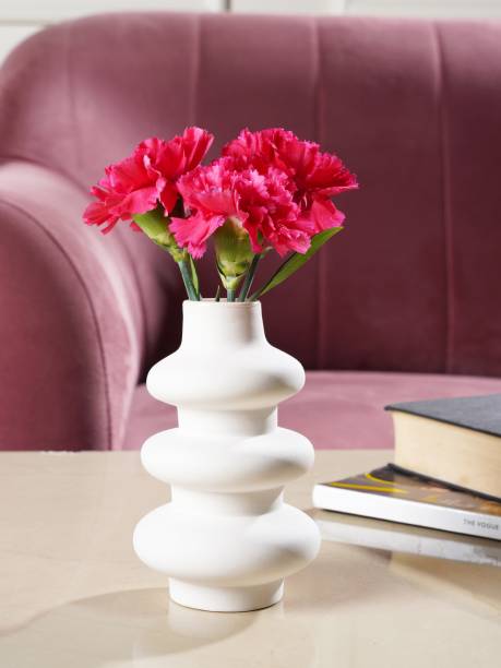 purezento Orbit Flower Vases for Home Office Hotel Cafe Decor Ceramic Vase