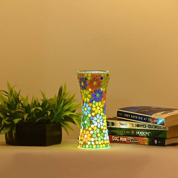 AFAST Colourful Shining LED Light Mosaic Glass Flower Pot For Home Decoration, 7 Watt Glass Vase