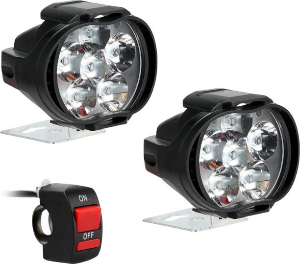 Otoroys Mini 6 LED Fog Light with switch Fog Lamp, Headlight Motorbike, Motorbike LED for Bajaj, Hero, Honda, KTM, Mahindra, Suzuki, TVS, Royal Enfield, Yamaha (12 V, 18 W)