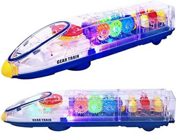 BHARJA Kids Concept Musical and 3D Lights Transparent , Toy (3D Musical & Light Train)