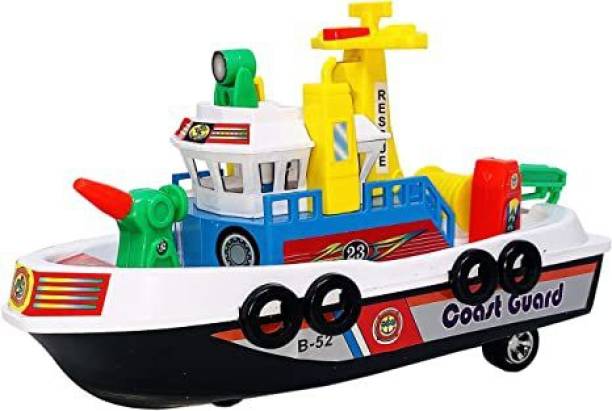 Star Toys Pull Back & Go City Harbor Boat Miniature Scale Models Toys For Kids