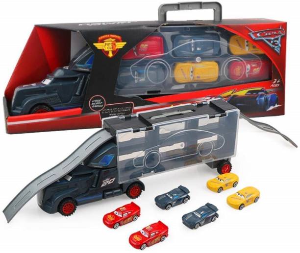 Skstore 7-in-1 Big Carrier Transport Truck with Slots for 6 Car Transport Great