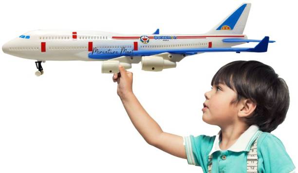 valuableplus Jumbo Size Aeroplan Model Push & Go Toys for Kids with Stand, Big Size Airplane