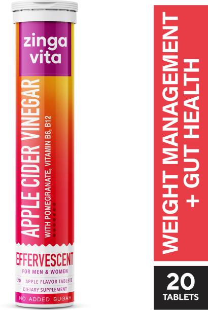 Zingavita Apple Cider Vinegar for Weight Loss ACV Tablet with Mother Effervescent Vinegar Vinegar