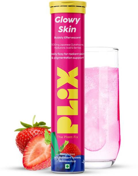 Plix Glutathione Skin Glow, 15 Effervescent Tablets, Pack of 1