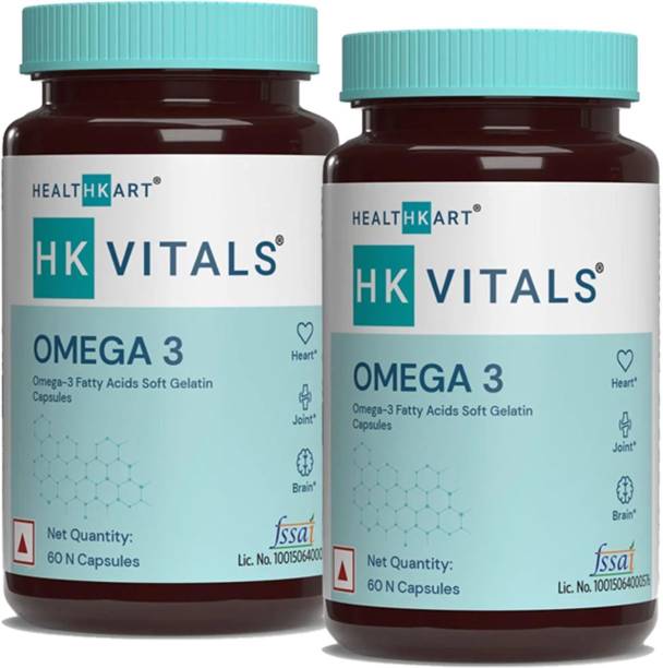 HEALTHKART Omega 3 (180 EPA & 120 DHA) Fish Oil Supplement (Pack of 2)