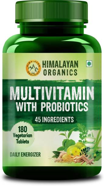 Himalayan Organics Multivitamin for men & women with 45 ingredients - 180 Tablets - with Probiotics