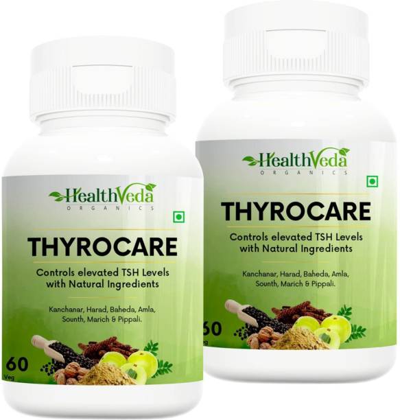 Health Veda Organics Thyrocare For Thyroid Support, Maintain Cellular Metabolism For Men & Women