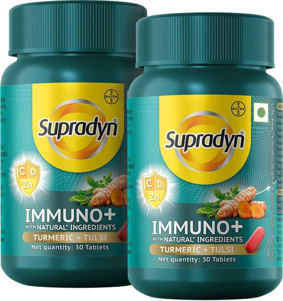 Supradyn Immuno+,Multivitamin,Immunity Booster with Vit C, Vit D, Zinc, 30 Tabs x 2