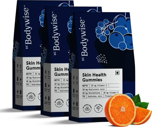 Bodywise Skin Health Gummies | Hyaluronic Acid, Vitamin C | Glowing & Hydrated Skin