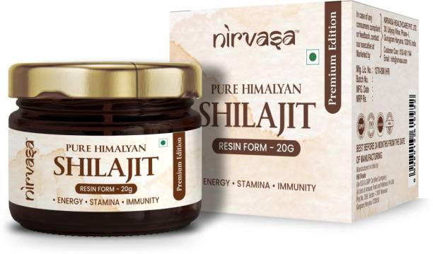 Nirvasa Shilajit Resin with Pure Gold & Silver Ayurvedic Natural shilajeet for Stamina Strength Vigor