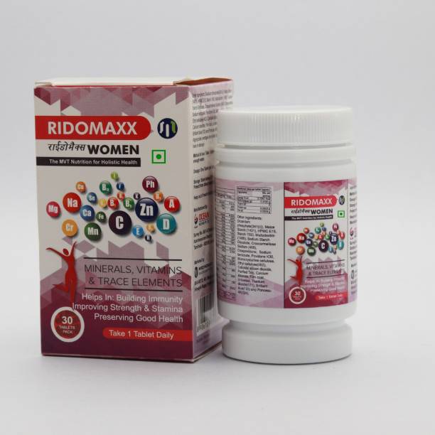 RIDOMAXX Multivitamin for Women 30 tablets | 24 essential vitamins & minerals-(Pack of 2)