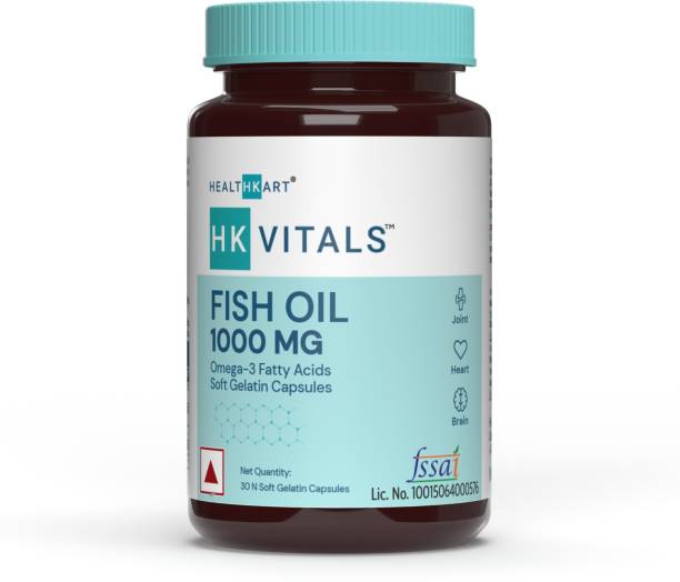 HEALTHKART HK Vitals Fish Oil 1000mg with 180mg EPA and 120mg DHA,for Joints & Heart Health