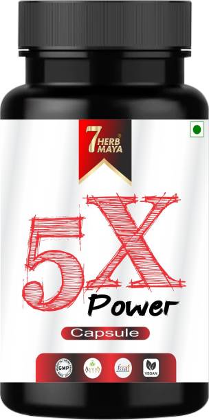 7Herbmaya 5X Power Multivitamin Sexual Supplement Tablets for Men's Stamina & Performance Plant-Based Protein