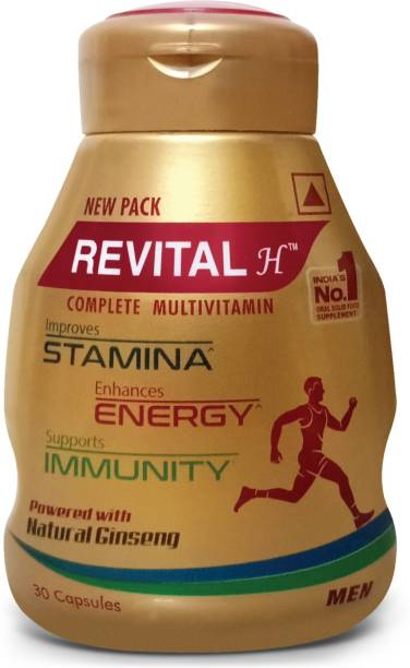 Revital Men Multivitamin with Calcium, Zinc & Ginseng for Immunity, Strong Bones & Energy