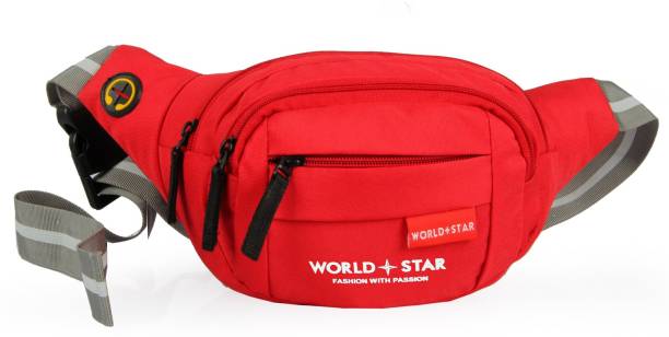 Worldstar fluffy red waist bag Fanny Pack for Travel Bags Hiking