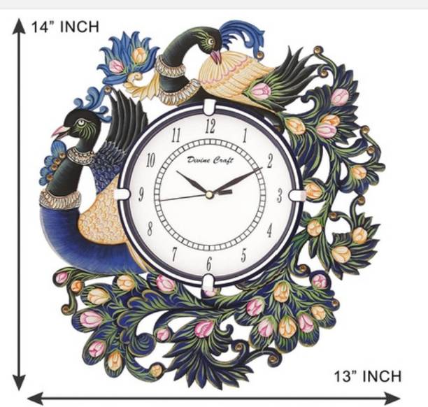 RKIEI Analog 10 cm X 25 cm Wall Clock