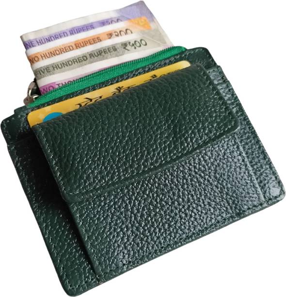 Faztroo Men Green Genuine Leather Wallet