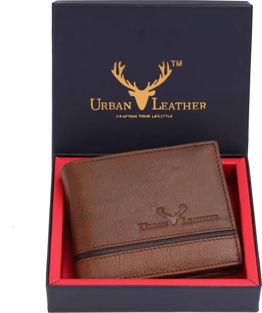 URBAN LEATHER Men Casual Tan Genuine Leather Wallet
