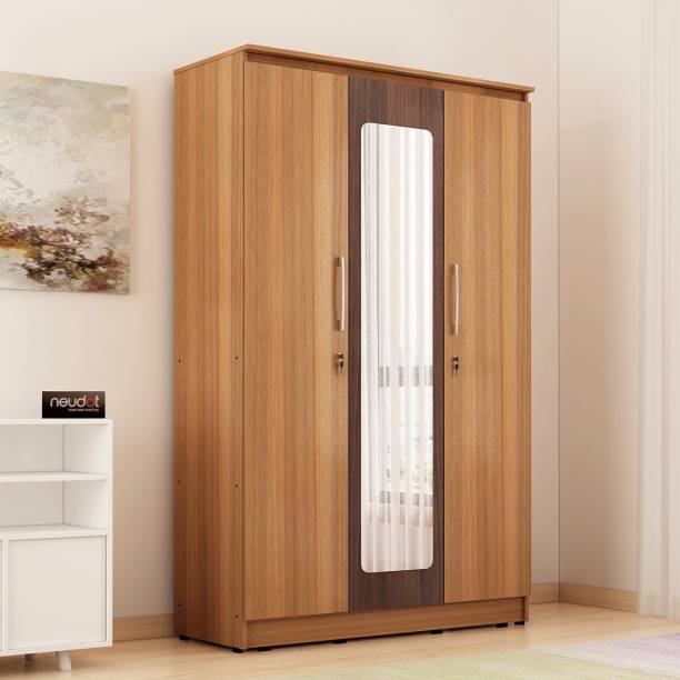 NEUDOT PICO Engineered Wood 3 Door Wardrobe