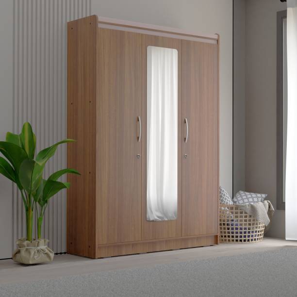 NEUDOT LIXO Engineered Wood 3 Door Wardrobe