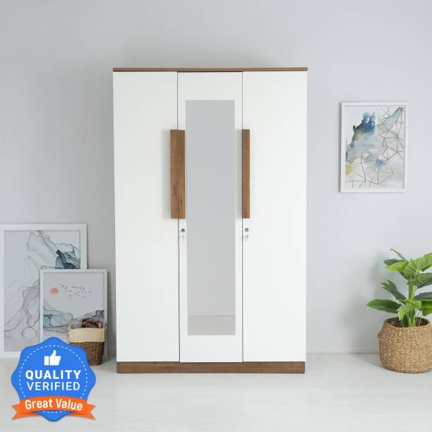 FURLENCO Bianca Brand New Engineered Wood 3 Door Wardrobe