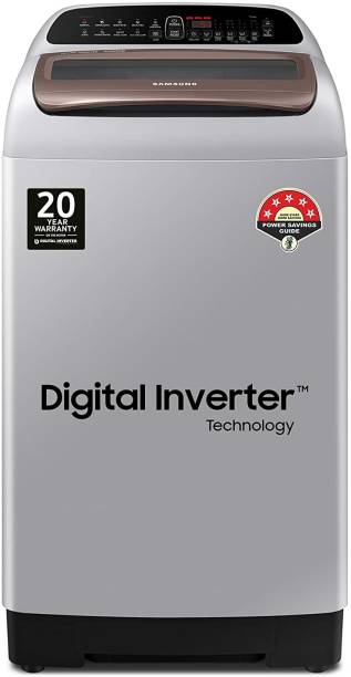 SAMSUNG 6.5 kg Inverter 5 star Wobble Technology Fully Automatic Top Load Silver