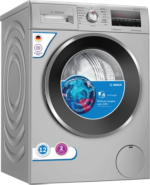 BOSCH 9/6 kg Inverter,1400RPM Washer with Dryer with In-built Heater Silver
