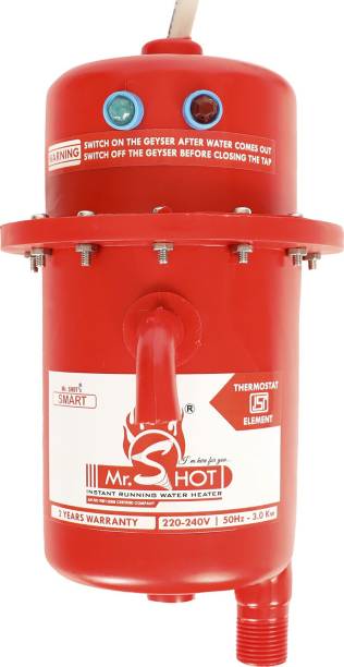 Mr.SHOT 1 L Instant Water Geyser (SMART, Red)