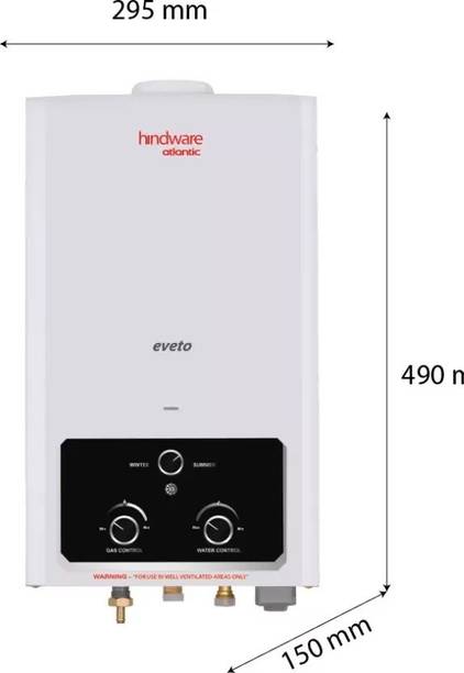 Hindware Atlantic 6 L Gas Water Geyser (hindware altantic eveto 6li, White)