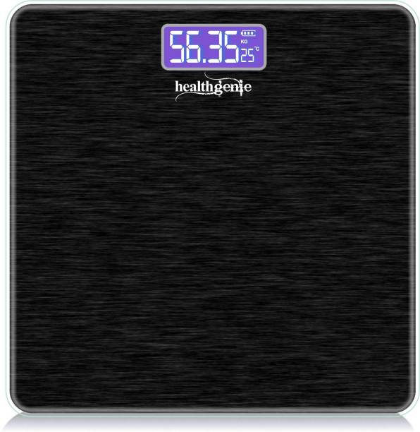 Healthgenie Thick Tempered Glass LCD Display Digital Weight Machine With 2 Years Warranty Weighing Scale