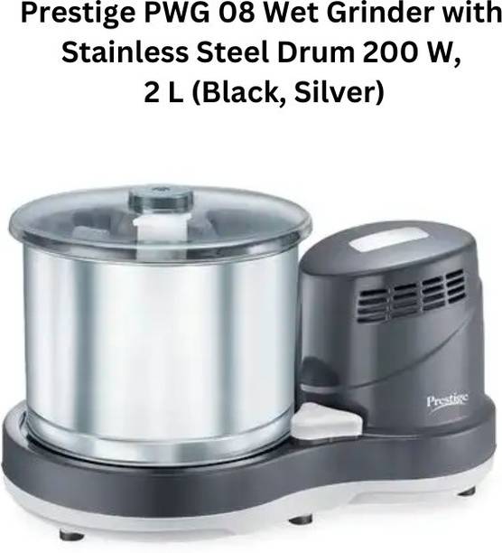 Prestige PWG 08 Wet Grinder With Stainless Steel Drum 200 W, 2 L Wet Grinder