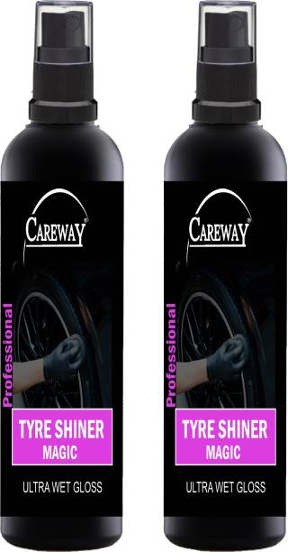 Careway TYRE SHINER MAGIC 120ML + 120ML (SPRAY) 400 ml Wheel Tire Cleaner