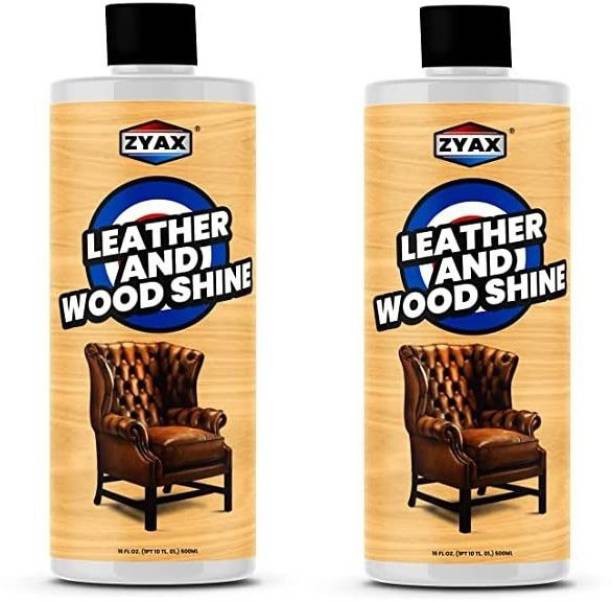 Zyax Leather & Wood Shine Multi-surface Leather and Wood Polish 2Pack Brown Wood Varnish