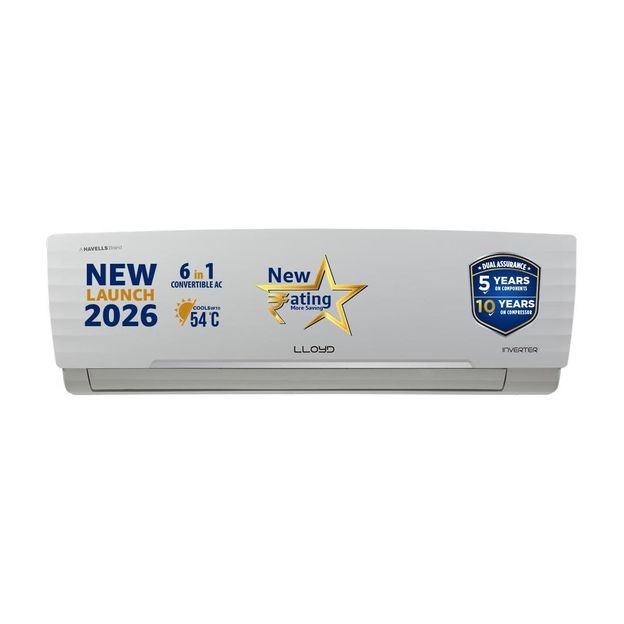 Lloyd 2026 Model 1 Ton 3 Star Split Inverter AC(GLS12I3AGGSR, White)