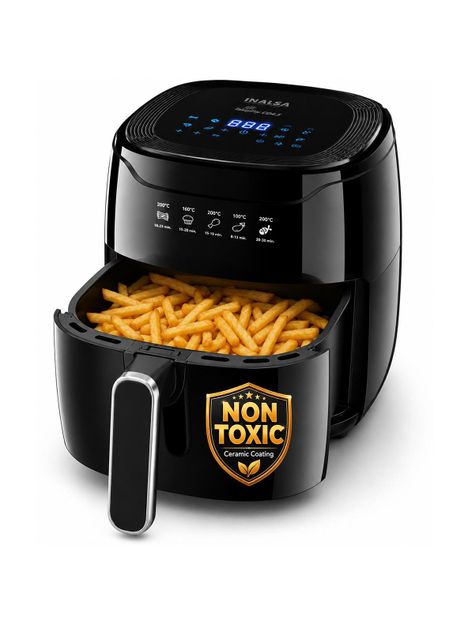 Inalsa Tasty Fry CD4.5,1400W,Non Toxic, AirCrisp Tech,Touch Screen Air Fryer(4.5 L)